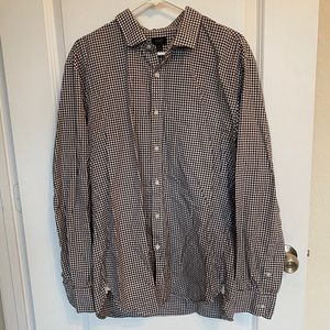 J Crew Men’s Brown Gingham Button Down